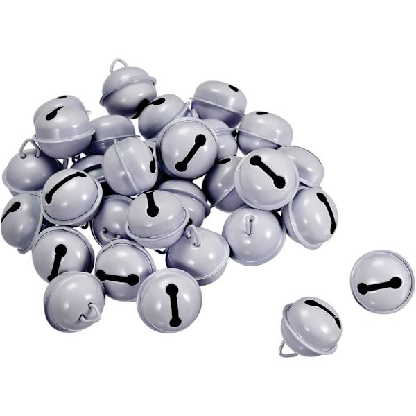 Jingle Bells, 22mm 48 kpl käsityökellon DIY-joulukoristeluun, musiikilliseen juhliin, kotiin, festivaaleille, häihin Gray