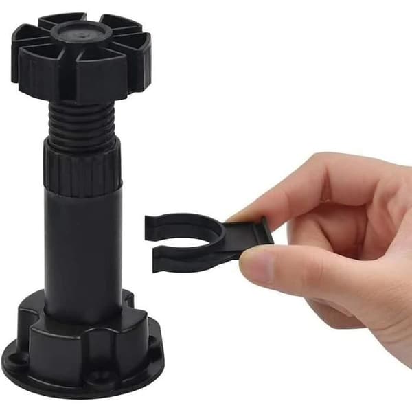 Justerbare Møbelfødder - Sort - 24 Stykker - 120mm-150mm - Holdbar Plast - Stabil Base
