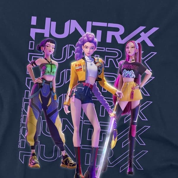 K-Pop Demon Hunters T-paita navy blue 110cm