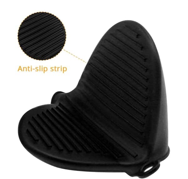 Ovnvanter silikone grydelapper 2-pak Sort