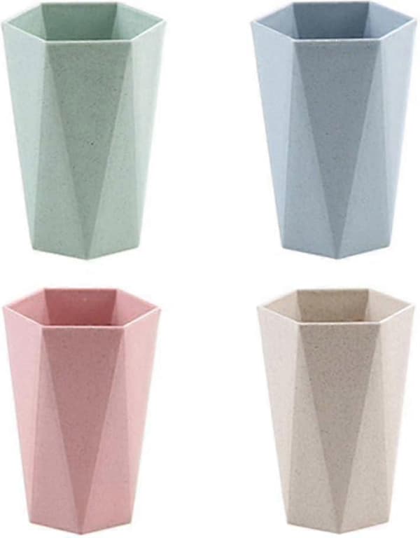 4-delad molntandborstmugg, munvattenmugg, tandborstmugg