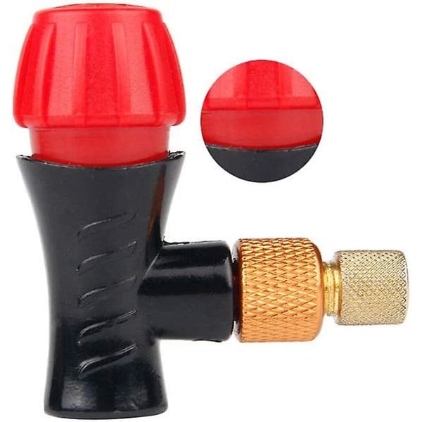 Sykkeldekk-inflatoradapter CO2-patroner Sykkelpumpeventil-adapterhode Kompatibel for landeveissykler (1 stk)