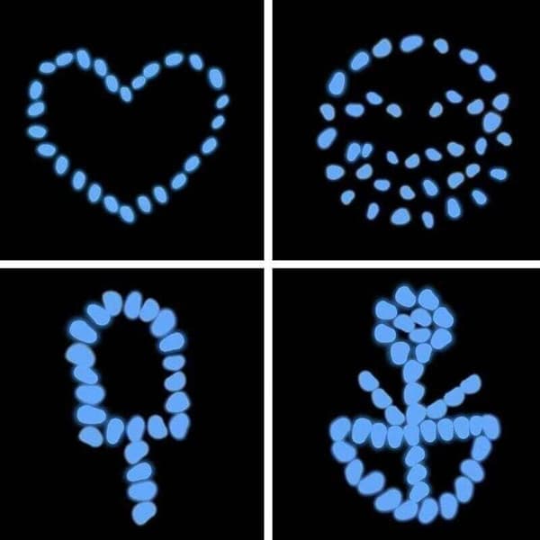 Dekorative fluorescerende sten - LUSKYKA® - 300 stykker - Fluorescerende - Glød i mørke