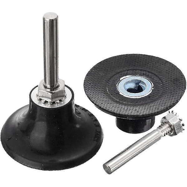 Pakke med 2 Roloc skiveholdere, skivepudeholder slibeskive med 1/4 tomme skaft til Roloc rund roterende værktøj slibning polering finish konditionering Dis