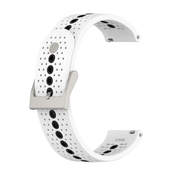 Farverig hul silikonerem til Suunto 9 Peak White Black