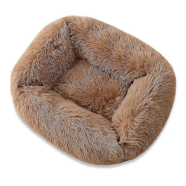 Varmt Fleece Rundt Kattebur Hus Langt Plysj Vinter Kæledyr Kattesenge Til Mellemstore Store Hunde Katte Blød Sofa Pude Måtter