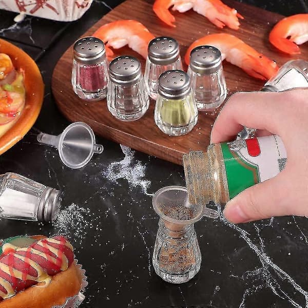 Mini Salt- och pepparströare, 15 ml / 1/2 Oz Glas Kub Kropp Restaurang Salt- och pepparströare shape2