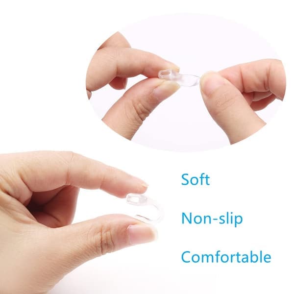 6 par öronkrokar för glasögon Vit Vit