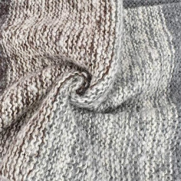 Färgglad halsduk för kvinnor, vinter, stickad loop, oändlig halsduk, varm omslag, krage (grå)