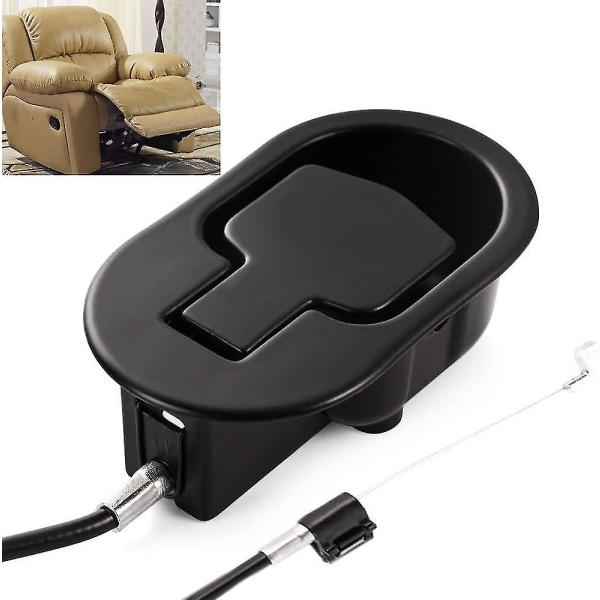 Recliner Reservedeler - Universal Black Metal Pull Recliner håndtak med kabel - Passer Ashley og Major Recliner Brands Couch Style Pull Chair Rele