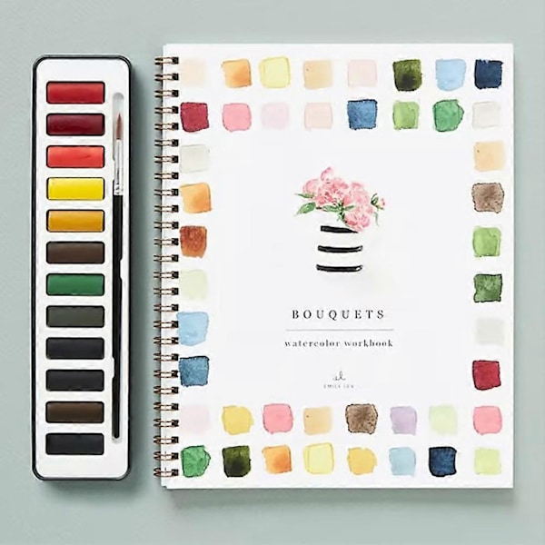 Akvarel Arbejdsbog Blomster Akvarel Arbejdsbøger Simple Maleprojekter for Begyndere til at Falde til Ro Flower