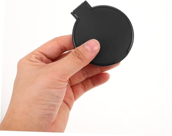 20 stk. foldbare mini makeupspejle, sorte små runde makeupspejle