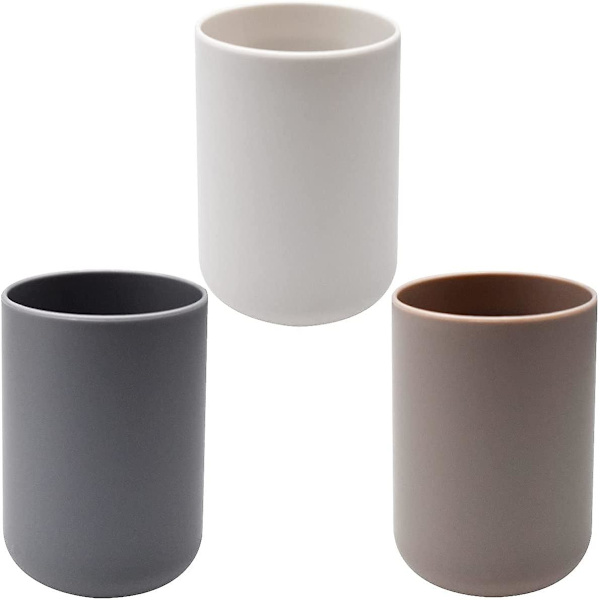 3-pack tandborstmuggar i plast, munsköljningsmugg, resemunsköljningsmugg, Crday-present