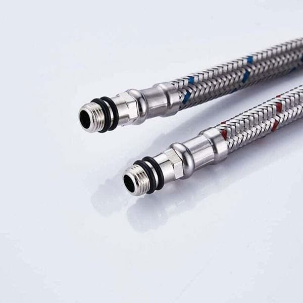 Flexibla krananslutningar - LUSKYKA® - Set om 2 - 600 mm längd - 304 rostfritt stål