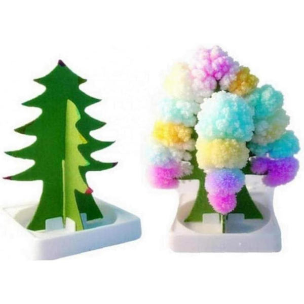 Magiskt Kristallträd Odlingssats Papper Handgjorda Gåvor Diy Pappers Trädgåvor Nyhet Barnleksaker, Blomma, Träd