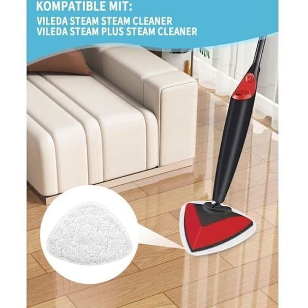 Ersättningsmoppdynor för ångmopp – LUSKYKA® – 10-pack – Kompatibel med Vileda Steam & Steam Plus