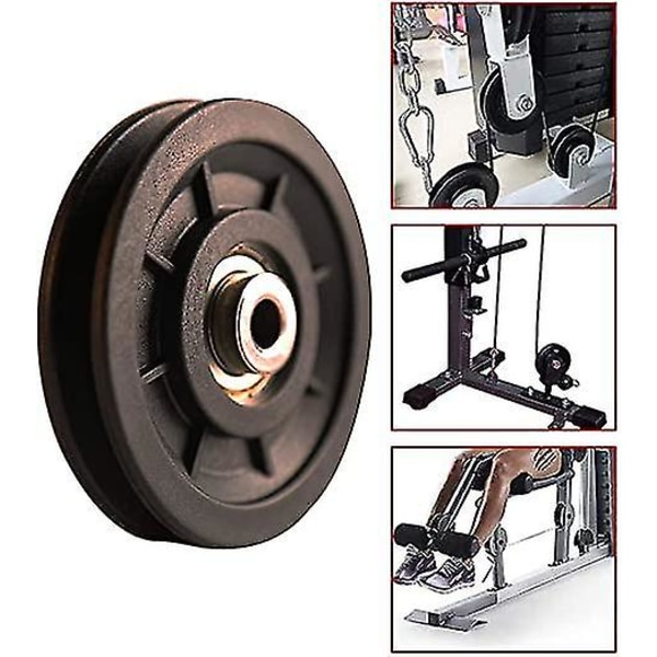 90 mm gymnastikremskivehjul, universallejeremskiver til kabelmaskine fitnessudstyr Slidfast abrationsreservedel