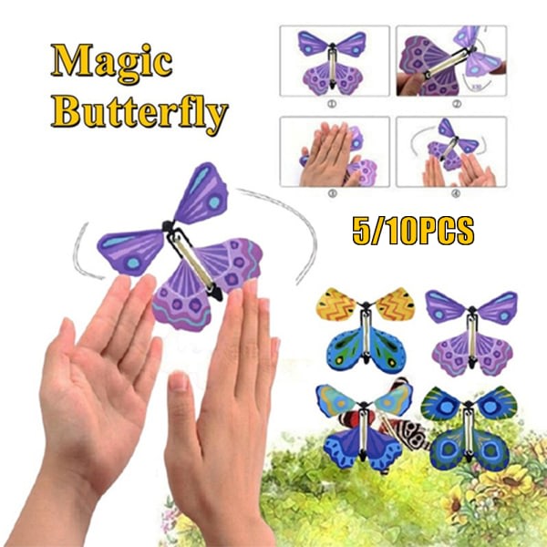Magiske flyvende sommerfugle flyvekort 10 stk