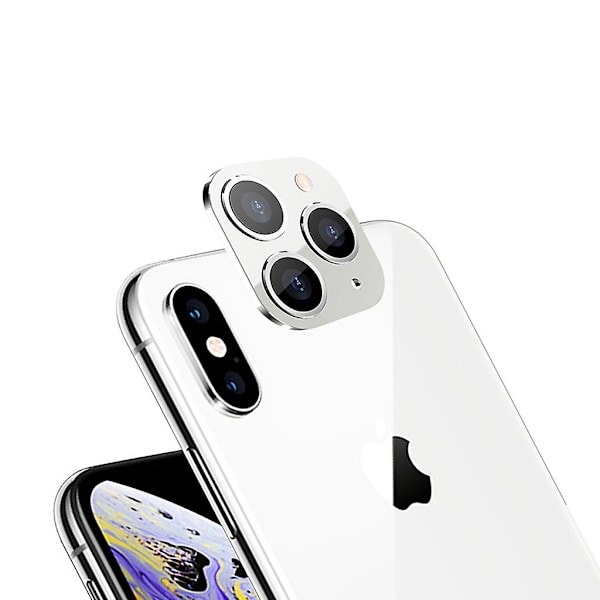 Telefonkameraobjektivskydd för Phone X/xs/xs Max Falsk kamera för Phone 11 Pro Gold