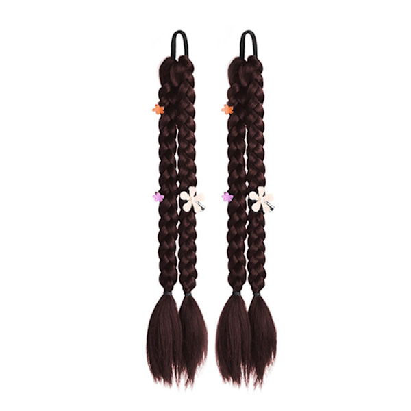 Twist Flettet Parykker Til Kvinner Super Lett Pustende Falsk Flette For Kule Kvinner Jentefest Dark Brown