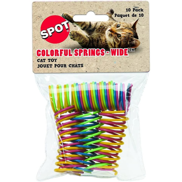 Bred färgglad fjäderleksak för katt