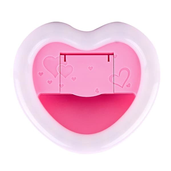 Oppladbar Justerbar Selfie Ring Light Hjerteform LED Fyllys for Smarttelefon