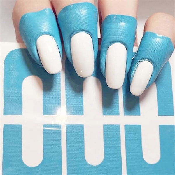 Neglelak Stencil, Aftrækkelig Klistermærke Tape Manicure Anti Overflow Emballage Neglebeskyttelse U Form Tape Til Neglekunst Maleri Graduering Stempling