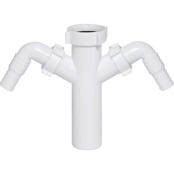 Afløbsrørsforbindelse med dobbelt opvaskemaskinetilslutning 1 1/2 \" BSP x 40mm