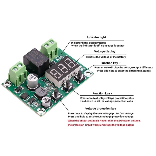 Dc6v-80v Digital Lavspenningsvern Spenningsvernmodul Jh-m609