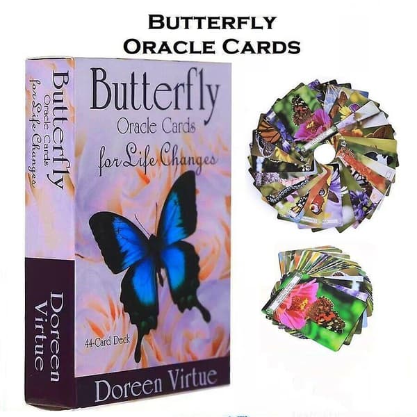 Butterfly Oracle Kort: 44 Kort Tarotkort Engelsk Version Spådom Oracle