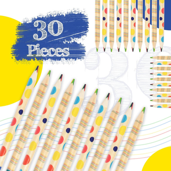 30 delar regnbågsfärgade pennor för barn, 4 i 1 färgpennor, regnbågspenna för barn, multi penna, roliga pennor