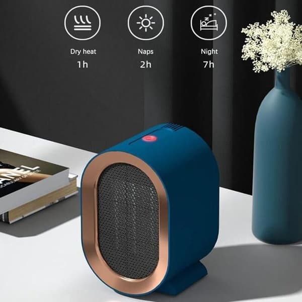 Baderomsvifteovn, Mini stillegående keramisk romvarmer for lite kontor, 1200W