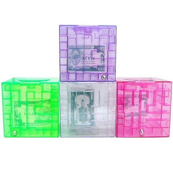 3D Terningpuslespill Pengeboks, 3D Terningpuslespill Spargris, Morsom Pengepuslespillboks Myntboks For Barn Voksne Clear
