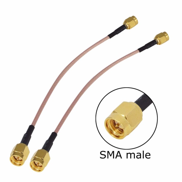 15 cm SMA WiFi antennekabel SMA han til SMA han forlængerkabel RG316 WiFi trådløs jumper SMA han ledning med lavt tab 2 STK