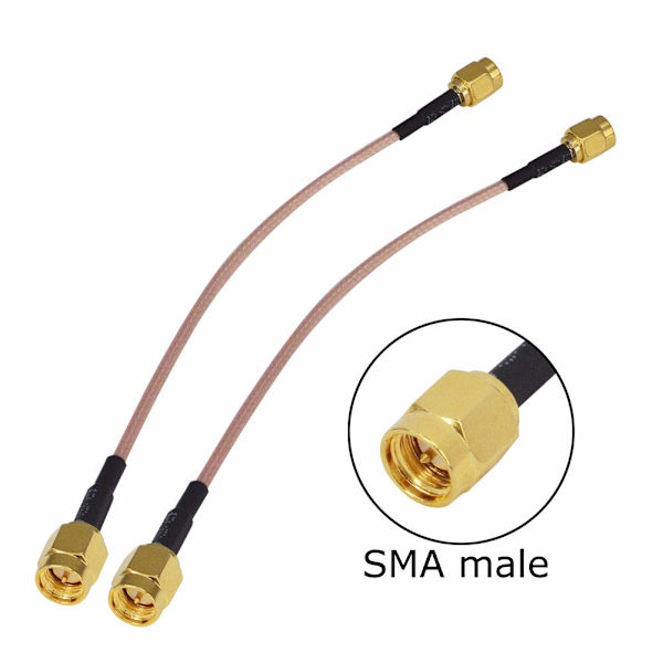 15CM SMA WiFi-antennikaapeli SMA-uros - SMA-uros -jatkokaapeli RG316 WiFi-langaton hyppyjohto Häviötön SMA-urosjohto 2 kpl