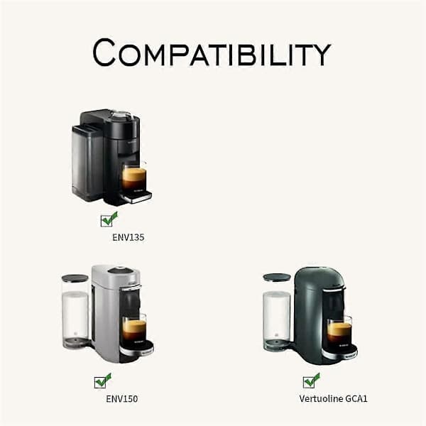 Genopfyldelig kaffekapsel til Vertuoline & Vertuo Pod, 150 ml kaffepuder til Presso Vertuo kaffe-Yvan