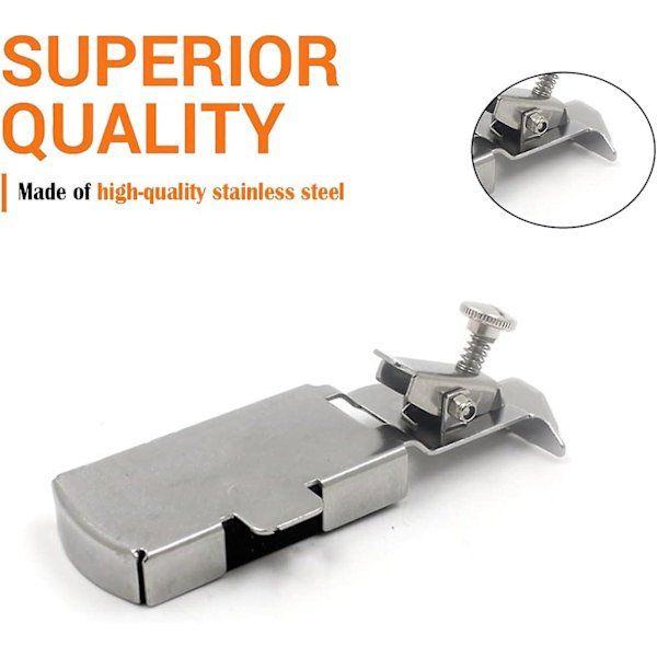 Multifunktionell magnetisk sömnadsguide, fållguide, multifunktionell linjal, sömnadsguide, fållguide för industriell lockstitch eller walking foot symaskin