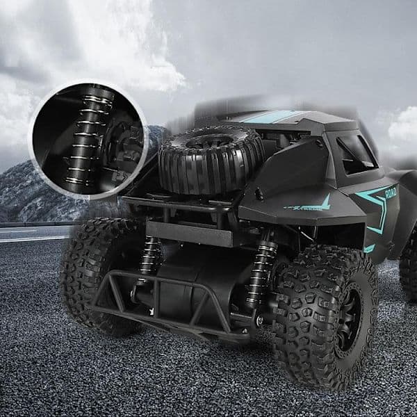 Radiostyret Off-Road Bil / Lastbil - Sort - 30cm Sort