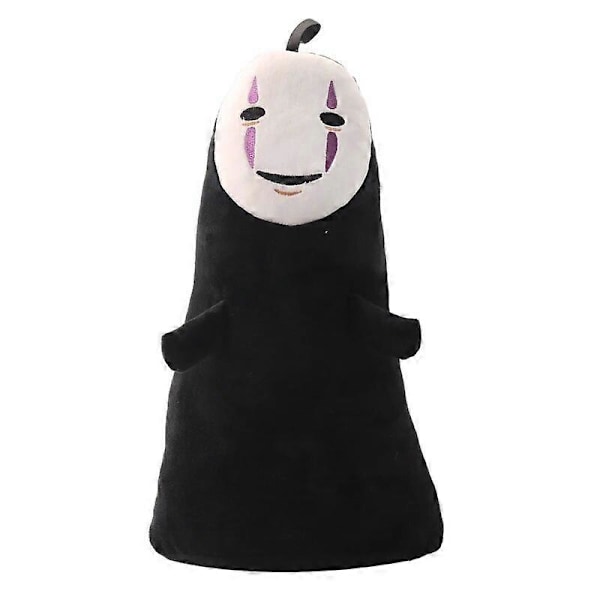 40/60cm Japanilainen Anime Henkien Kätkemä Kasvoton Mies Pehmolelu Ei Kasvoja Aave Muoti Täytetty Lelu Nukke Lapsille Lahja Joulukoriste black about 60cm