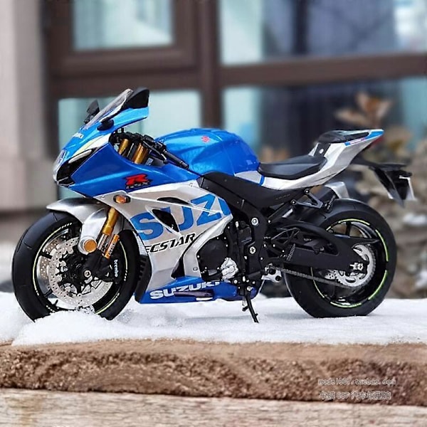 1:12 Suzuki GSX-R1000R Legering Racing Motorcykel Model Støbt Street Cross-Country Motorcykel Model Børnelegetøjsgave GSx Black Foam box
