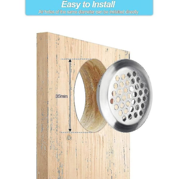 30 stk. Luftventil Hull Rustfritt Stål Ventilasjon Lamell Rund Luftventil Lamell