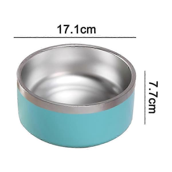 Rustfritt stål, sklisikker hundeskål, rommer 946 ml Light Green 32oz