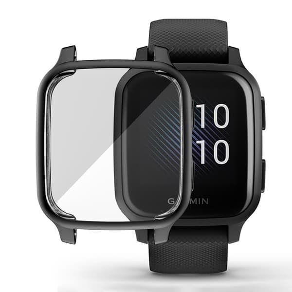 Suojakotelo näytönsuojalla Garmin Venu Sq Musta Musta