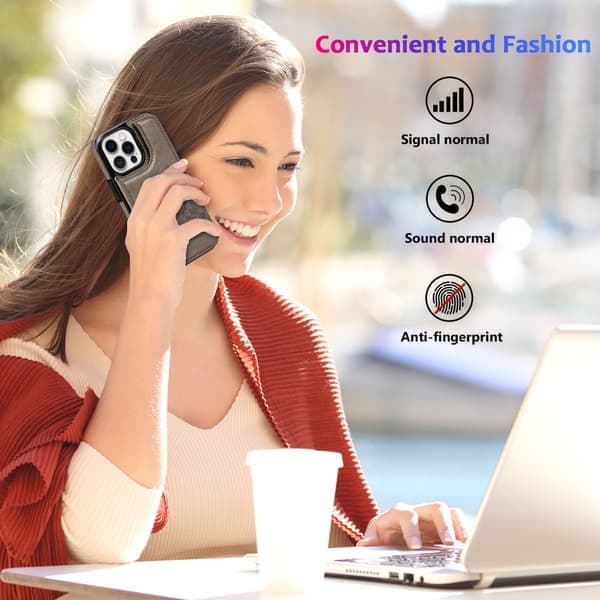 Til iPhone 17 etui med kortholder, blomstermagnetknapper beskyttende pung etui til kvinder til iPhone 17 brwon iPhone 17