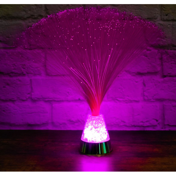 Fiberoptisk lampe / fiber lampe - farve multifolge