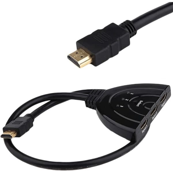HDMI switch, 3-vejs Sort