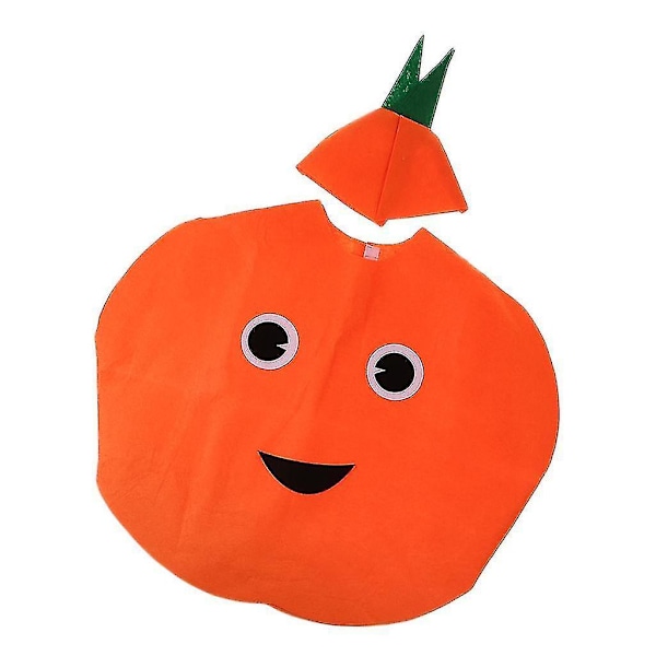 Hedelmäasu Lasten Juhliin - Värikäs ja Eloisa Pukeutumisasu orange