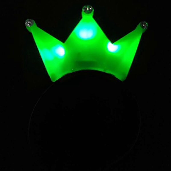 10 st Glödande Hårband LED Krona Tiara Hårband Ljus Hårband Festgåva Cosplay Födelsedag Bröllop Kostym Halloween Juldekoration E