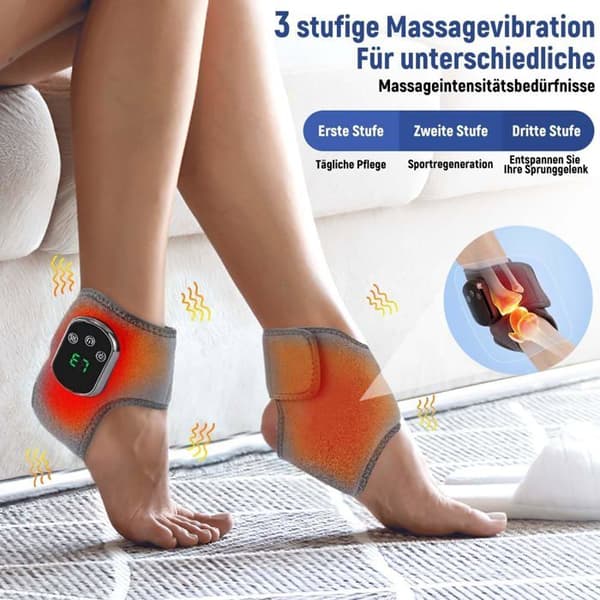 Fodmassager – 3-i-1 enhed – 3 tilstande og 5 varmeniveauer – Cirkulationsstimulator – Grå