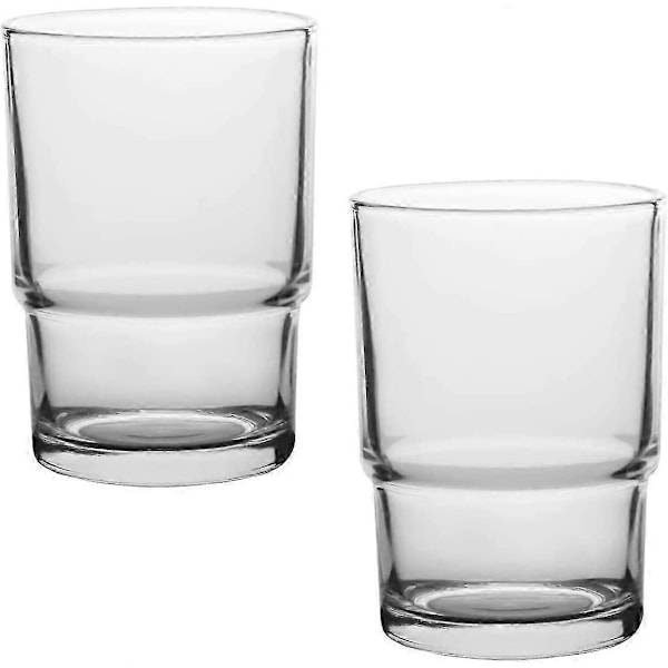 Tandborstmugg, 2 st Glas Tumbler Tandborstmugg Ersättning för Väggmonterad Tandborsthållare, Munvatten